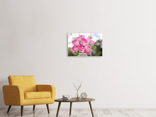 Laden Sie das Bild in den Galerie-Viewer, Leinwandbild 3-teilig Rosenstrauss in rosa