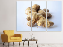Laden Sie das Bild in den Galerie-Viewer, Leinwandbild 3-teilig Frische Ingwer Knolle