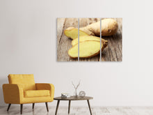 Laden Sie das Bild in den Galerie-Viewer, Leinwandbild 3-teilig Frischer Ingwer