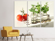 Laden Sie das Bild in den Galerie-Viewer, Leinwandbild 3-teilig Tomaten und Kräuter
