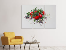 Laden Sie das Bild in den Galerie-Viewer, Leinwandbild 3-teilig Tomaten und Thymian