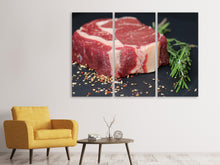 Laden Sie das Bild in den Galerie-Viewer, Leinwandbild 3-teilig Frisches Fleisch