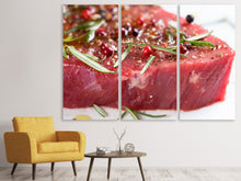 Laden Sie das Bild in den Galerie-Viewer, Leinwandbild 3-teilig Rohes Fleisch