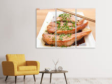 Laden Sie das Bild in den Galerie-Viewer, Leinwandbild 3-teilig Asiatischer Lachs
