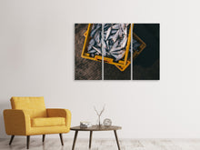 Laden Sie das Bild in den Galerie-Viewer, Leinwandbild 3-teilig Fisch in Kisten