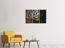 Laden Sie das Bild in den Galerie-Viewer, Leinwandbild 3-teilig Fisch in Kisten