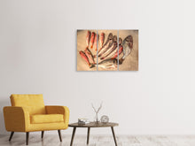 Laden Sie das Bild in den Galerie-Viewer, Leinwandbild 3-teilig Roher Fisch