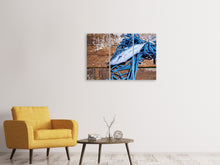 Laden Sie das Bild in den Galerie-Viewer, Leinwandbild 3-teilig Frisch gefangener Fisch