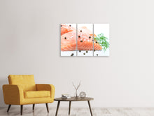 Laden Sie das Bild in den Galerie-Viewer, Leinwandbild 3-teilig Roher Lachs