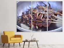 Laden Sie das Bild in den Galerie-Viewer, Leinwandbild 3-teilig Gegrillter Tintenfisch