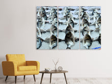 Laden Sie das Bild in den Galerie-Viewer, Leinwandbild 3-teilig Auf dem Fischmarkt