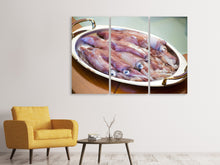 Laden Sie das Bild in den Galerie-Viewer, Leinwandbild 3-teilig Rohe Calamari