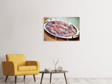 Laden Sie das Bild in den Galerie-Viewer, Leinwandbild 3-teilig Rohe Calamari