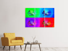 Laden Sie das Bild in den Galerie-Viewer, Leinwandbild 3-teilig Pop Art Bunte Schmetterling