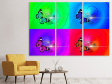 Laden Sie das Bild in den Galerie-Viewer, Leinwandbild 3-teilig Pop Art Bunte Schmetterling