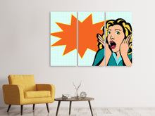 Laden Sie das Bild in den Galerie-Viewer, Leinwandbild 3-teilig Oh !