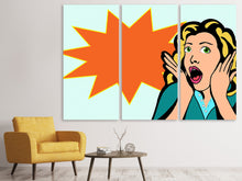 Laden Sie das Bild in den Galerie-Viewer, Leinwandbild 3-teilig Oh !