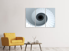Laden Sie das Bild in den Galerie-Viewer, Leinwandbild 3-teilig 3D Wendeltreppe