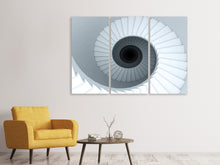 Laden Sie das Bild in den Galerie-Viewer, Leinwandbild 3-teilig 3D Wendeltreppe
