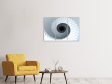 Laden Sie das Bild in den Galerie-Viewer, Leinwandbild 3-teilig 3D Wendeltreppe