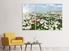 Laden Sie das Bild in den Galerie-Viewer, Leinwandbild 3-teilig Die Frühlingsblumenwiese