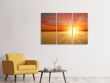 Laden Sie das Bild in den Galerie-Viewer, Leinwandbild 3-teilig Der Sonnenuntergang
