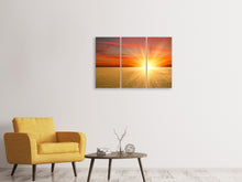 Laden Sie das Bild in den Galerie-Viewer, Leinwandbild 3-teilig Der Sonnenuntergang