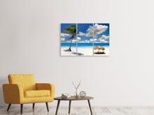 Laden Sie das Bild in den Galerie-Viewer, Leinwandbild 3-teilig Strand an der blauen Lagune
