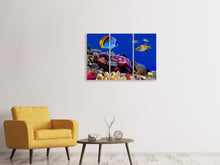 Laden Sie das Bild in den Galerie-Viewer, Leinwandbild 3-teilig Welt der Fische