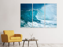 Laden Sie das Bild in den Galerie-Viewer, Leinwandbild 3-teilig Die perfekte Welle