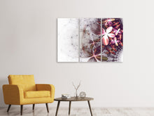 Laden Sie das Bild in den Galerie-Viewer, Leinwandbild 3-teilig Abstrakte Blumen