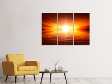 Laden Sie das Bild in den Galerie-Viewer, Leinwandbild 3-teilig Glühender Sonnenuntergang