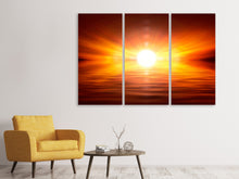 Laden Sie das Bild in den Galerie-Viewer, Leinwandbild 3-teilig Glühender Sonnenuntergang