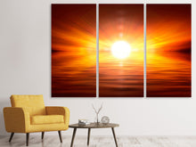 Laden Sie das Bild in den Galerie-Viewer, Leinwandbild 3-teilig Glühender Sonnenuntergang