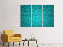 Laden Sie das Bild in den Galerie-Viewer, Leinwandbild 3-teilig 3D-Kubusse