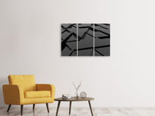 Laden Sie das Bild in den Galerie-Viewer, Leinwandbild 3-teilig 3D-Dreiecksflächen