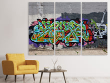 Laden Sie das Bild in den Galerie-Viewer, Leinwandbild 3-teilig Graffiti in New York