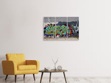 Laden Sie das Bild in den Galerie-Viewer, Leinwandbild 3-teilig Graffiti in New York