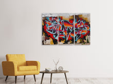 Laden Sie das Bild in den Galerie-Viewer, Leinwandbild 3-teilig New York Graffiti