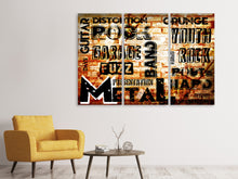 Laden Sie das Bild in den Galerie-Viewer, Leinwandbild 3-teilig Rock im Grungestil