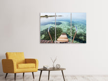 Laden Sie das Bild in den Galerie-Viewer, Leinwandbild 3-teilig Bad im Meer