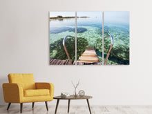 Laden Sie das Bild in den Galerie-Viewer, Leinwandbild 3-teilig Bad im Meer