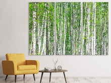 Laden Sie das Bild in den Galerie-Viewer, Leinwandbild 3-teilig Der Birkenwald
