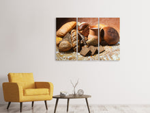 Laden Sie das Bild in den Galerie-Viewer, Leinwandbild 3-teilig Frühstücksbrote
