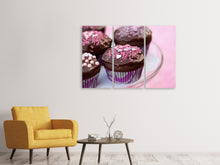 Laden Sie das Bild in den Galerie-Viewer, Leinwandbild 3-teilig Muffins
