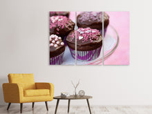 Laden Sie das Bild in den Galerie-Viewer, Leinwandbild 3-teilig Muffins