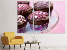 Laden Sie das Bild in den Galerie-Viewer, Leinwandbild 3-teilig Muffins