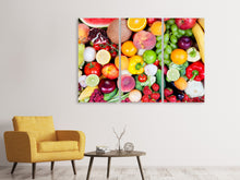 Laden Sie das Bild in den Galerie-Viewer, Leinwandbild 3-teilig Frisches Obst