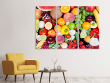 Laden Sie das Bild in den Galerie-Viewer, Leinwandbild 3-teilig Frisches Obst