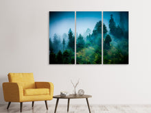 Laden Sie das Bild in den Galerie-Viewer, Leinwandbild 3-teilig Geheimnisvoller Wald